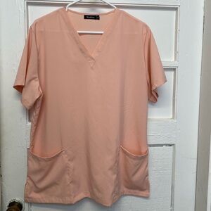 niaahinn Scrub Top V-Neck with Pockets women’s size XL pink
